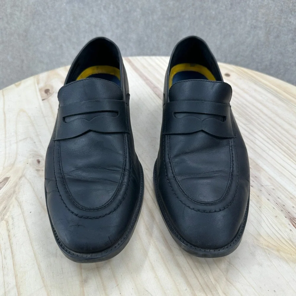 Cole Haan Penny Loafers Mens‎ 9.5 Black Leather Classic Dress Shoes